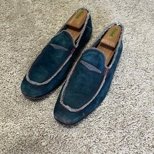Blue suede loafers - Donald J Pliner 10.5